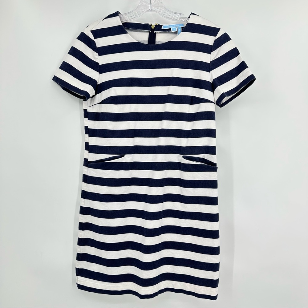 Draper James Navy Striped Nautical lMini Dress Size 6 ALTERED
